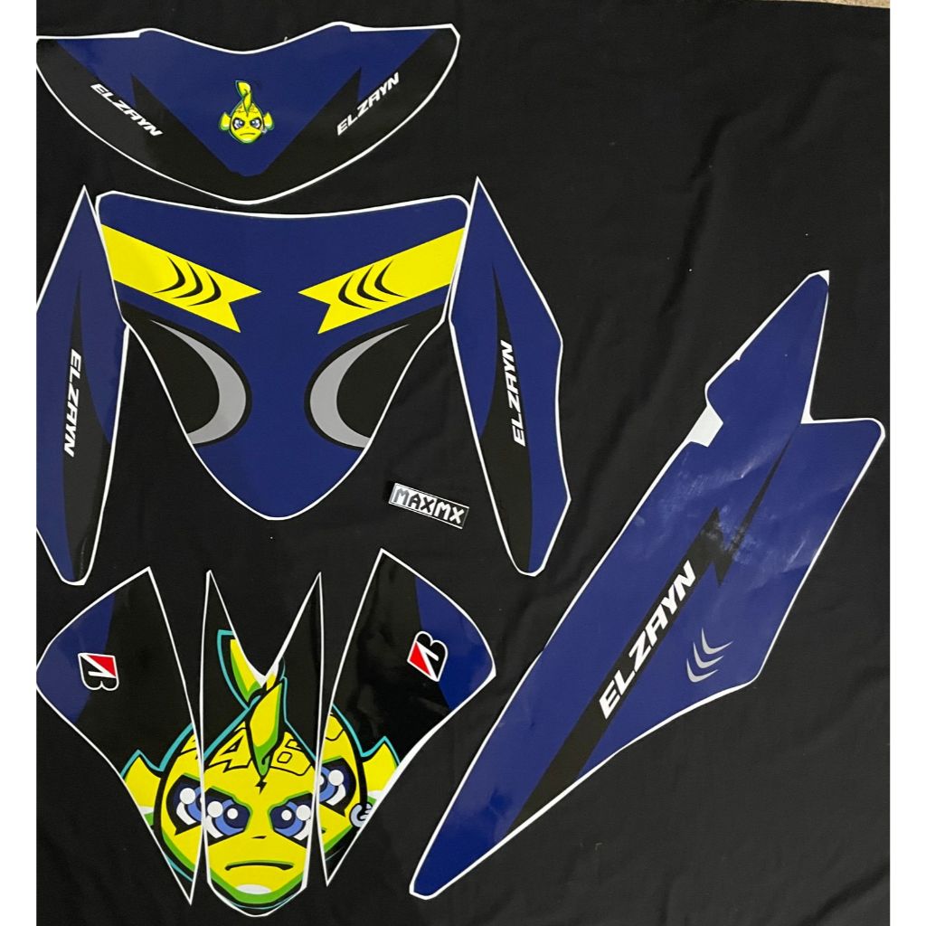 DECAL STIKER MIO SOUL KARBU DEKAL VARIASI  STIKER STRIPING CUSTOM FULLBODY MERAH HITAM RACING