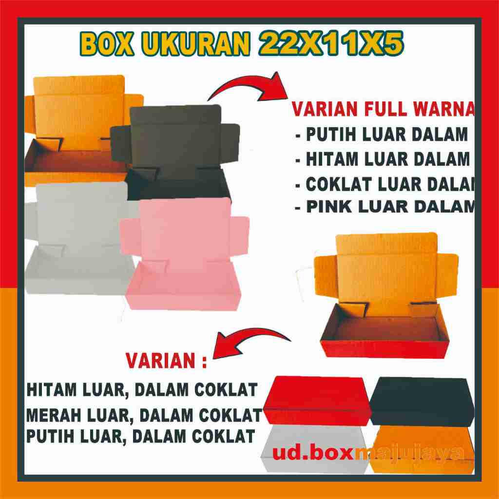

Box 22x11x5 Cm / Box Lipat Depan) / Box Brownies/Kardus Polos