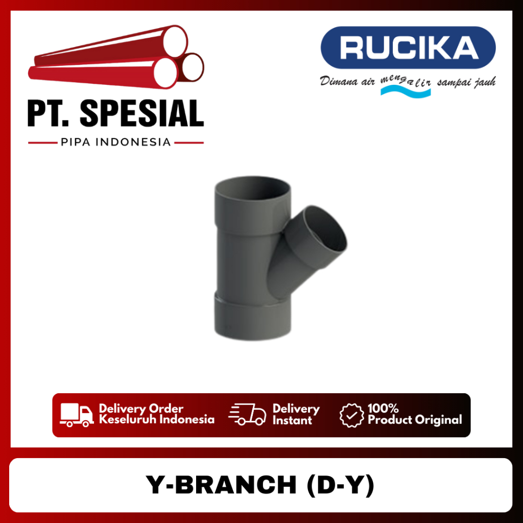 Tee Y PVC D 6 Inch PVC Rucika / Vlok Tee Y PVC Rucika / Y Branch PVC / Y Brand D - 07