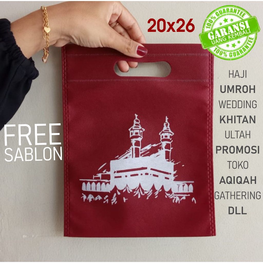 

Tas Souvenir Oval Pernikahan, Promosi, Haji Umroh, Ukuran 20x26