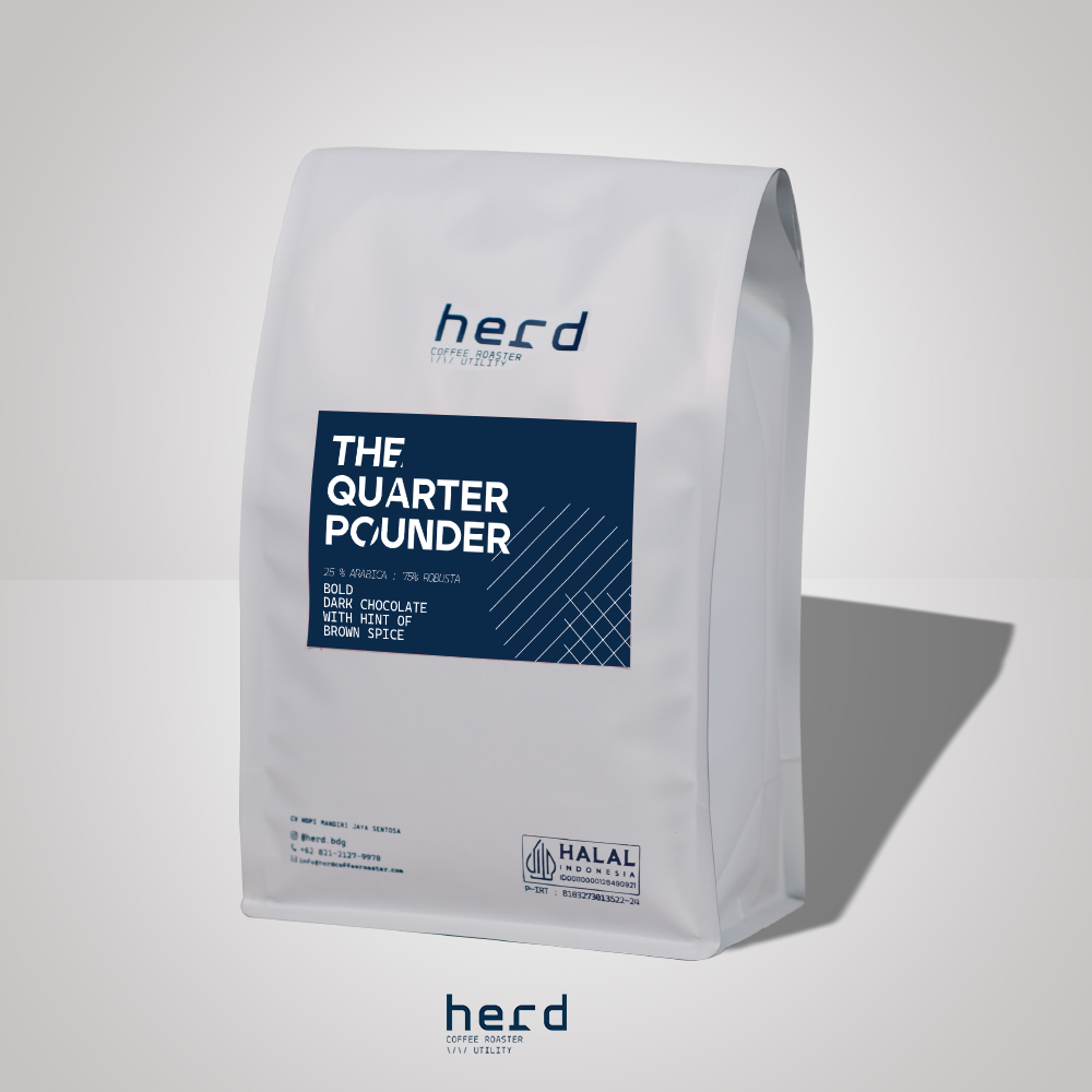 

Biji Kopi Arabika Robusta The Quarter Pounder 1 KG Es Kopi Susu Espresso Blend