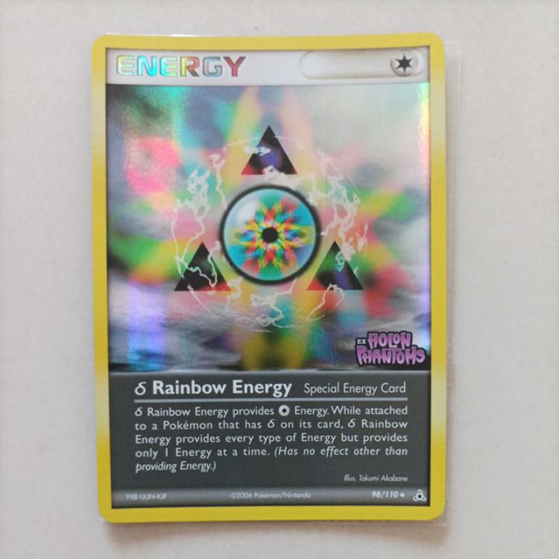 POKEMON DELTA RAINBOW ENERGY EX HOLON PHANTOM REVERSE FOIL SINGLE CARD