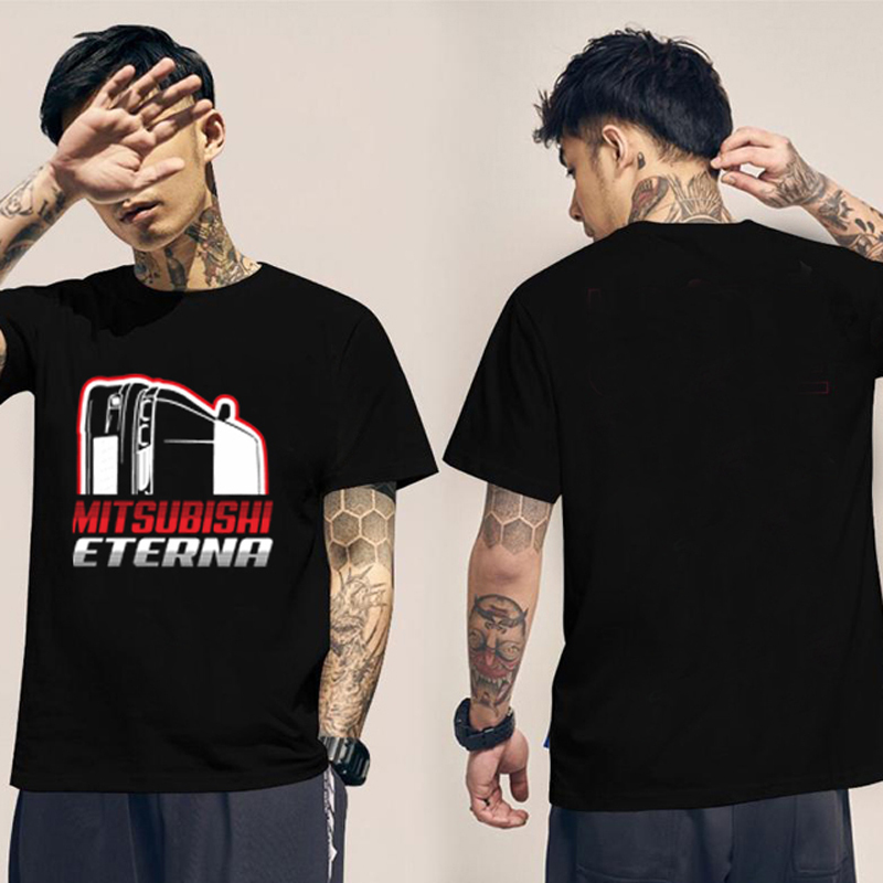 Kaos Mitsubishi Eterna Tshirt 100% Cotton Black | Shortsleeve & Longsleeve | Tangan Pendek & Tangan 