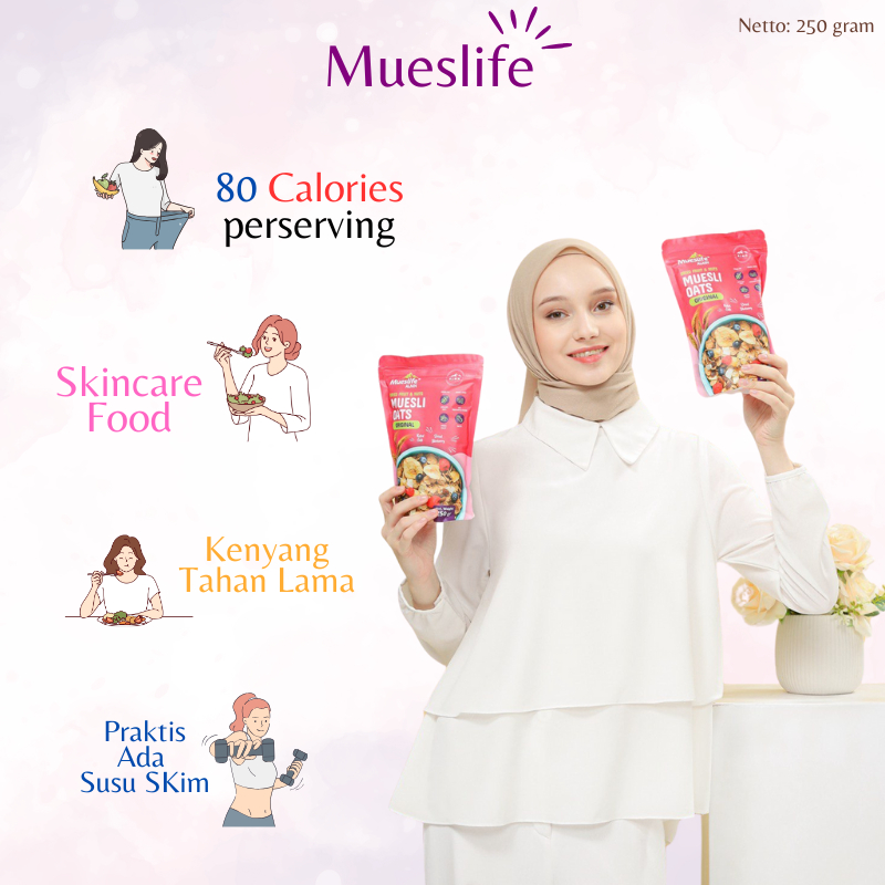 

QH Meal Replacement - MUESLIFE - Low Calorie Oat and Berry - With Skimmed Milk - Detox