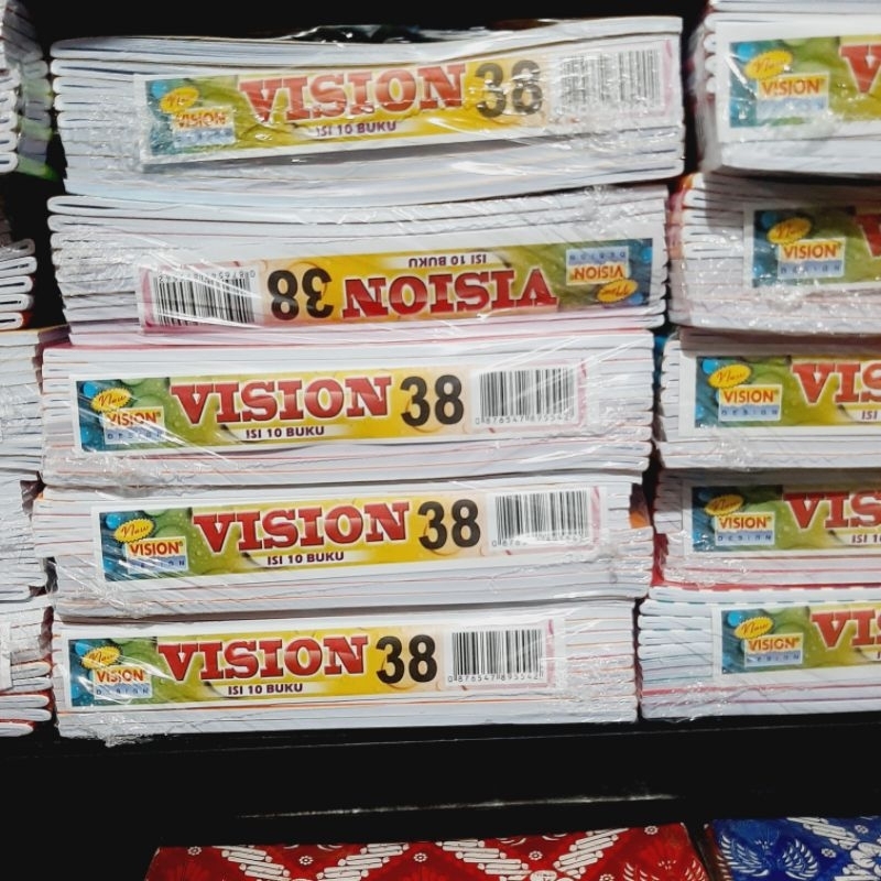 

BUKU VISION 38 LEMBAR MOTIFI RANDOM 1 PACK ISI 10 PCS.