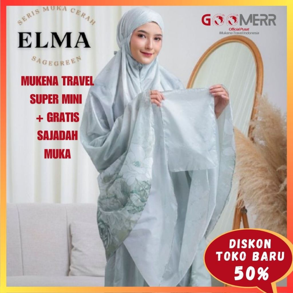 RJ3 Mukena Parasut Motif Traveling Mini Terkecil Dewasa Jumbo Terbaru Set Sajadah Genggam Travel