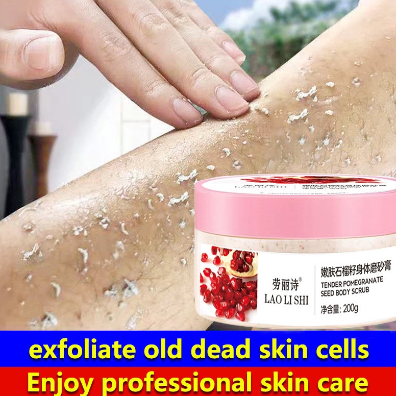 KODE R6A Skin Lightening Body Scrub 2gr Skin Exfoliating Whitening Brightening Lulur Mandi Mencerahk