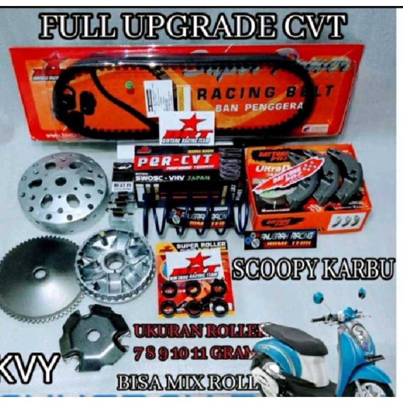 PAKET PUUL UPGRADE KIRIAN CVT Scoopy KARBU BEAT VARIO 110 KARBU