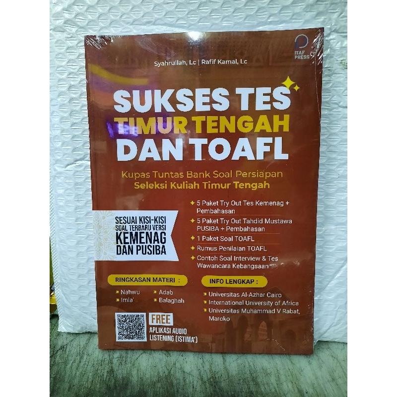 

BUKU SUKSES TES TIMUR TENGAH DAN TOAFL