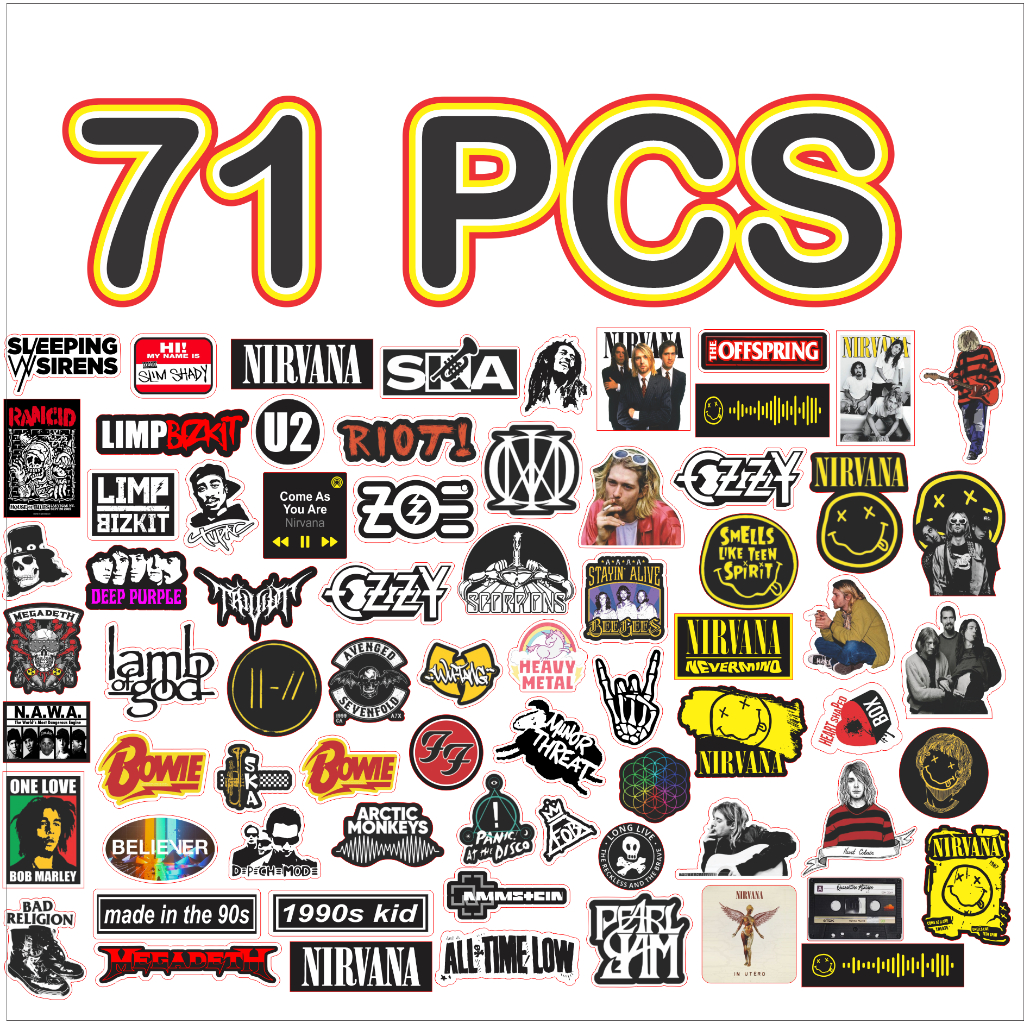 

Sticker Stiker Logo Brand Distro Apparel Motif Campuran Isi 71 Pcs Untuk Helm Cermin Leptop Dll P30
