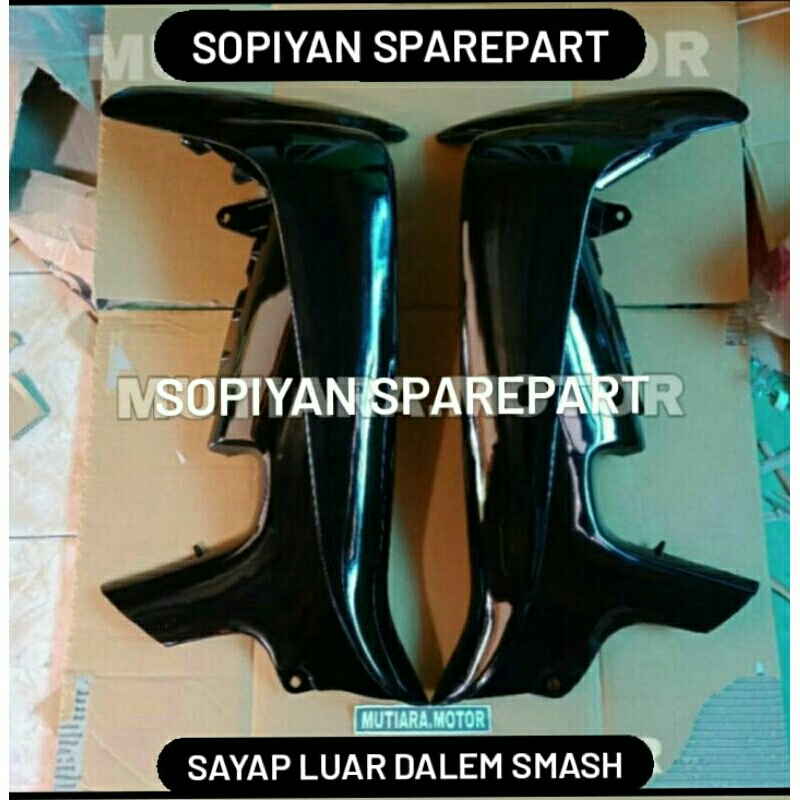 COVER SAYAP KANAN KIRI SUZUKI SMASH 110 LAMA HITAM