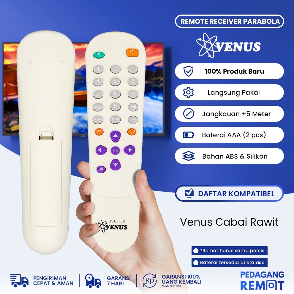 HEBOH Remote STB Venus Cabai Rawit Digital  Remot Set Top Box Receiver Parabola Venus Cabe Rawit