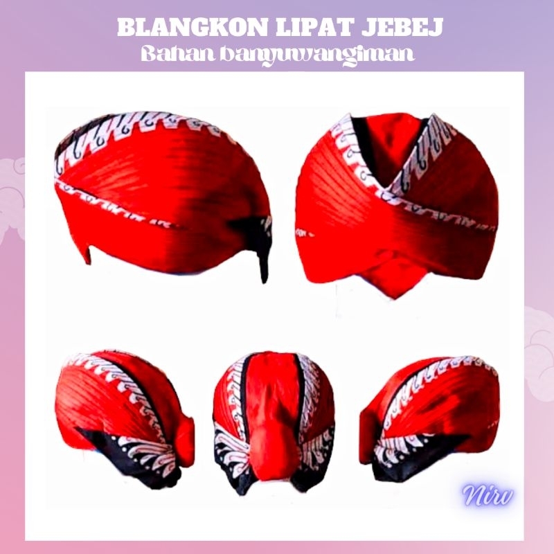 BLANKON MERAH /BLANGKON MOTIF BANYUWANGI/BLANGKON JOGJA