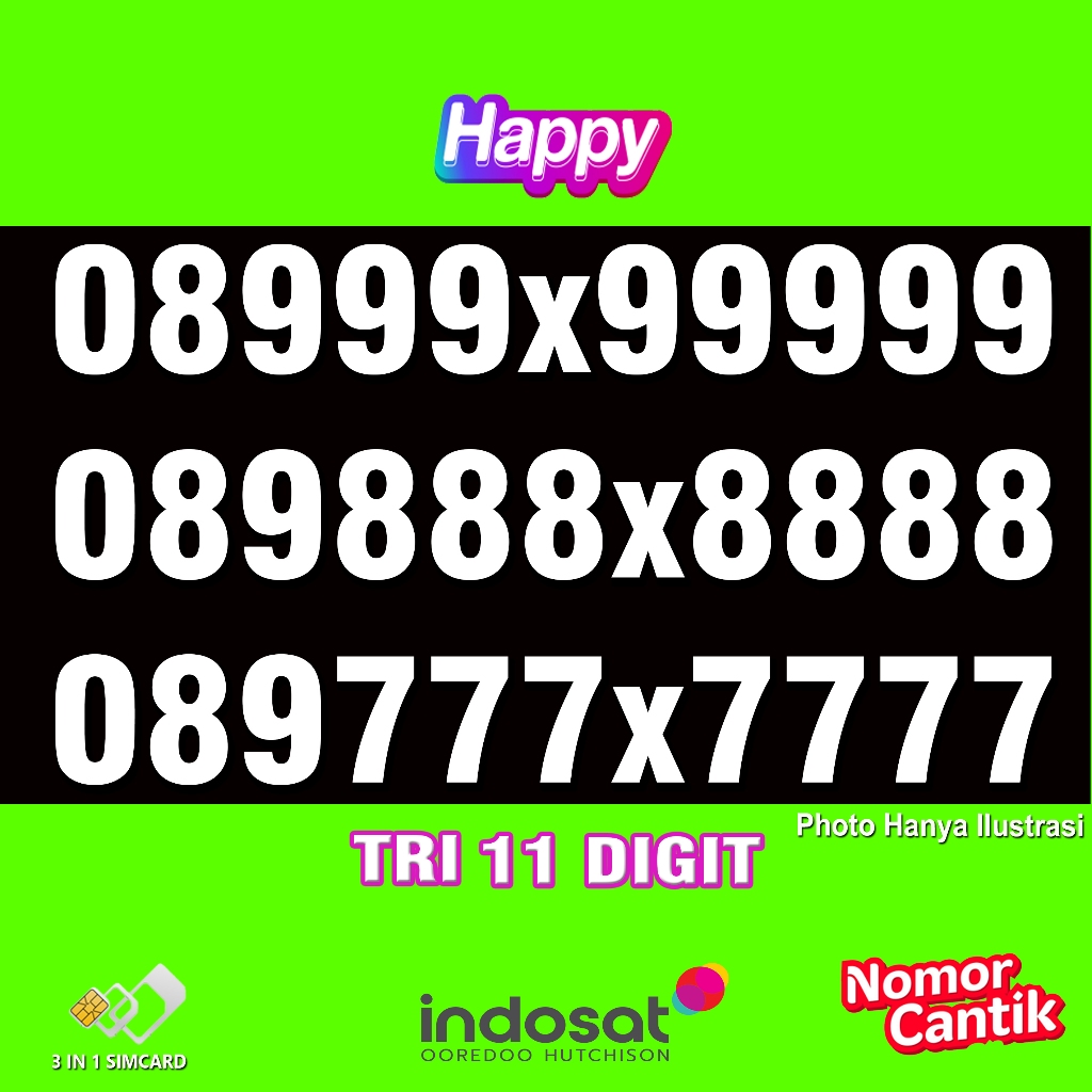 Nomor Cantik Tri Nomer Cantik 11 Digit Nomer 3