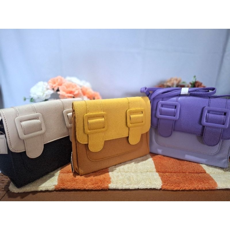 Mini Bag Merimies, duo colour ,tas fancy trendy remaja, sling bag