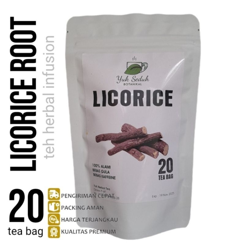 

TEH AKAR MANIS / licorice root tea isi 20 teh kantong *yuk seduh