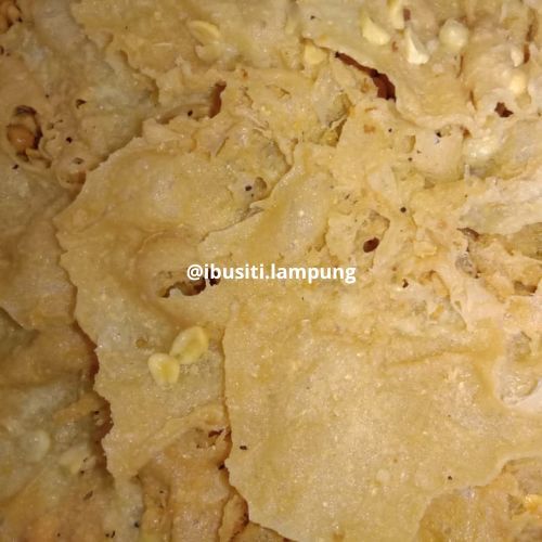 

Peyek Minim Kacang/Kacang Sedikit Ibu Siti Lampung Homemade Buatan Rumahan Produksi Dadakan dijamin Kriuk Crispy