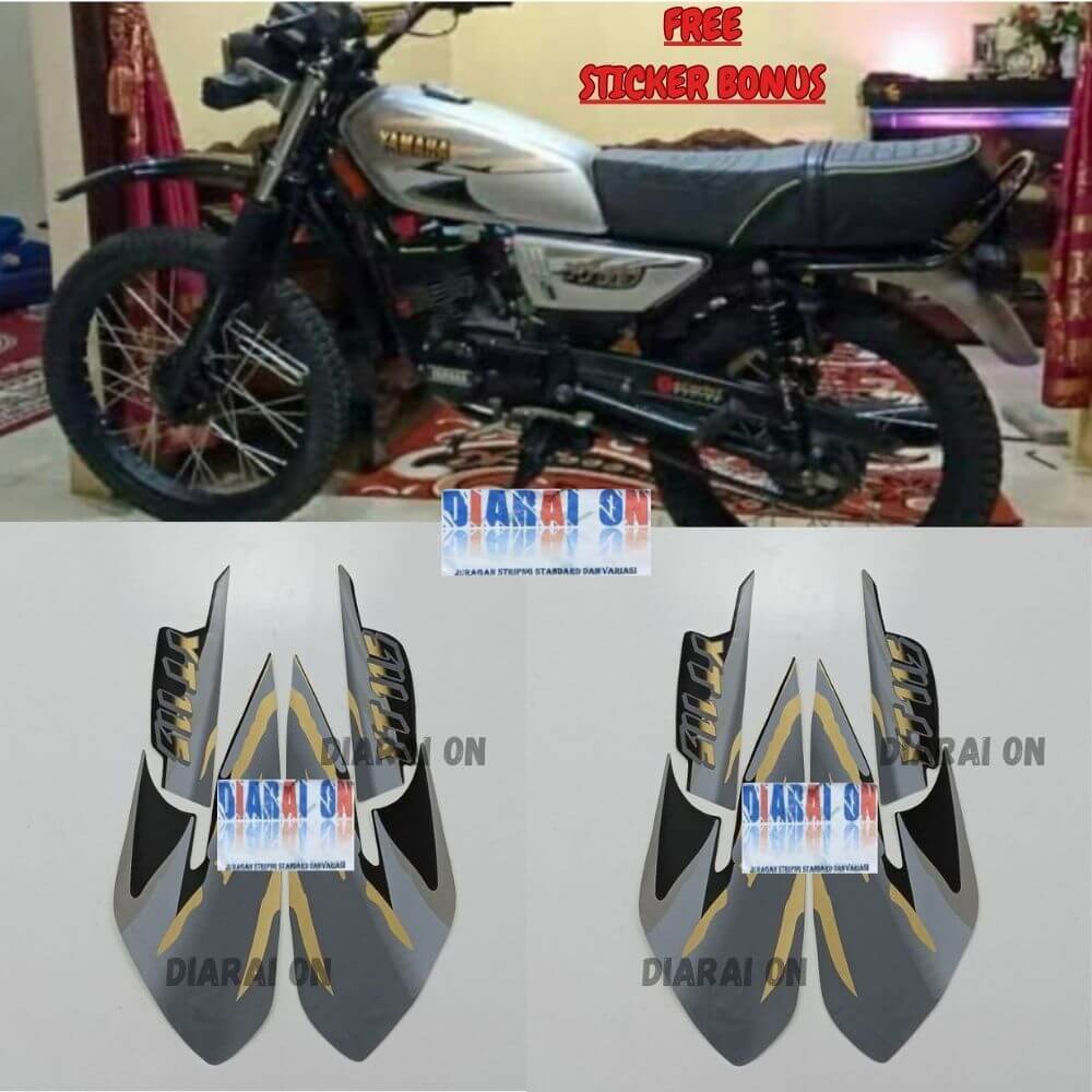 Striping Stiker Yamaha YT 115 YT115 Hitam Murah Diarai