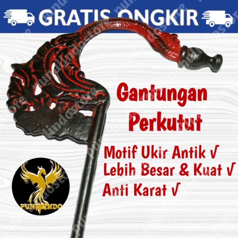 Gantungan Cantolan Sangkar Perkutut Kutut Aluminium Antik Premium Super Tebal