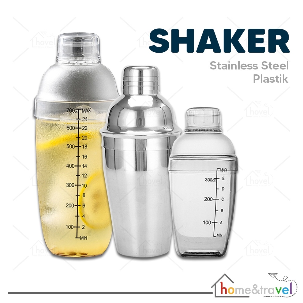 FASH SALE HOVELSHOP Botol Shaker Pengocok Minuman Cocktail Milk Shake Peralatan Barista Stainless