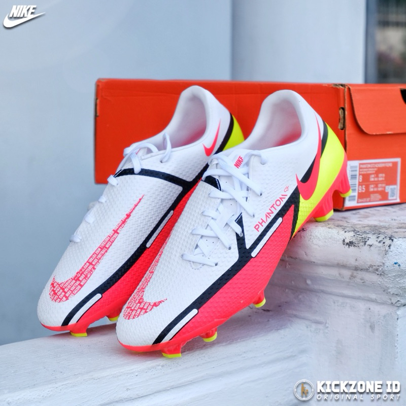 Sepatu Bola Nike Phantom GT2 Academy FG/MG - White Crimson Original BNIB