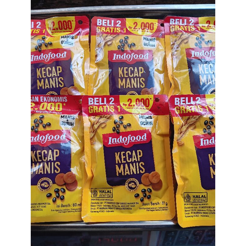 

indofood kecap manis kemasan pouch 2000an beli 2 gratis 1