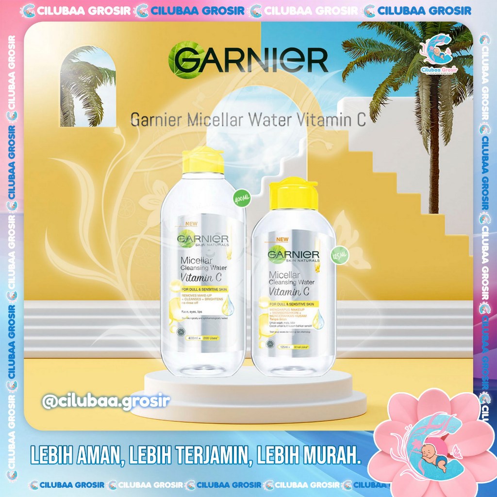 Garnier Micellar Cleansing Water Vitamin C || Micellar Water Vit C 125mL 400mL