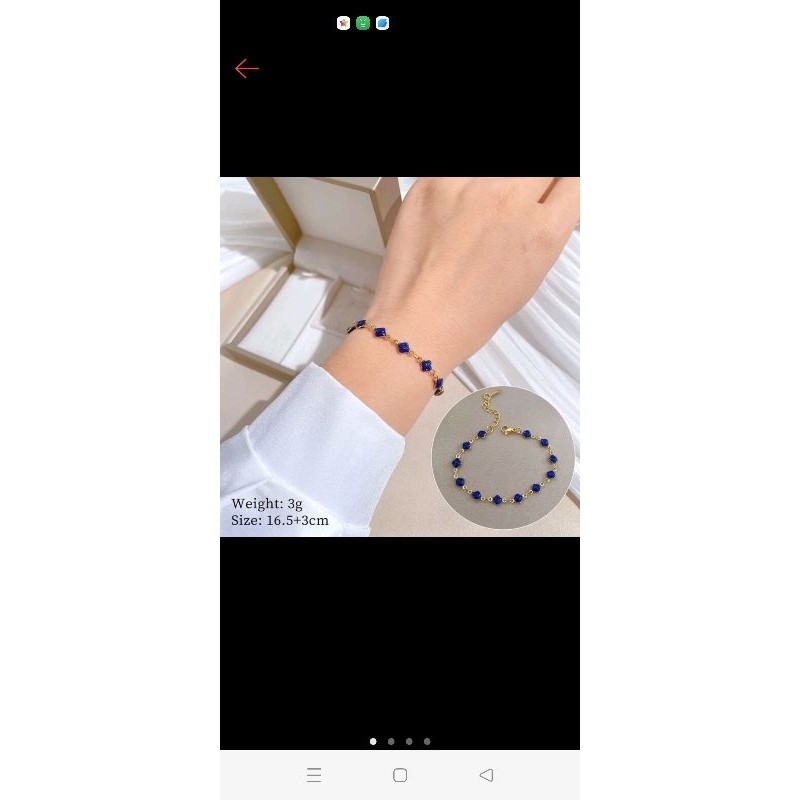 gelang biru titanium