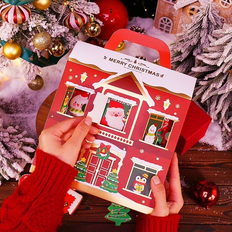 

Box Natal Christmas Bentuk Rumah Premium Box Christmas sekat Natal
