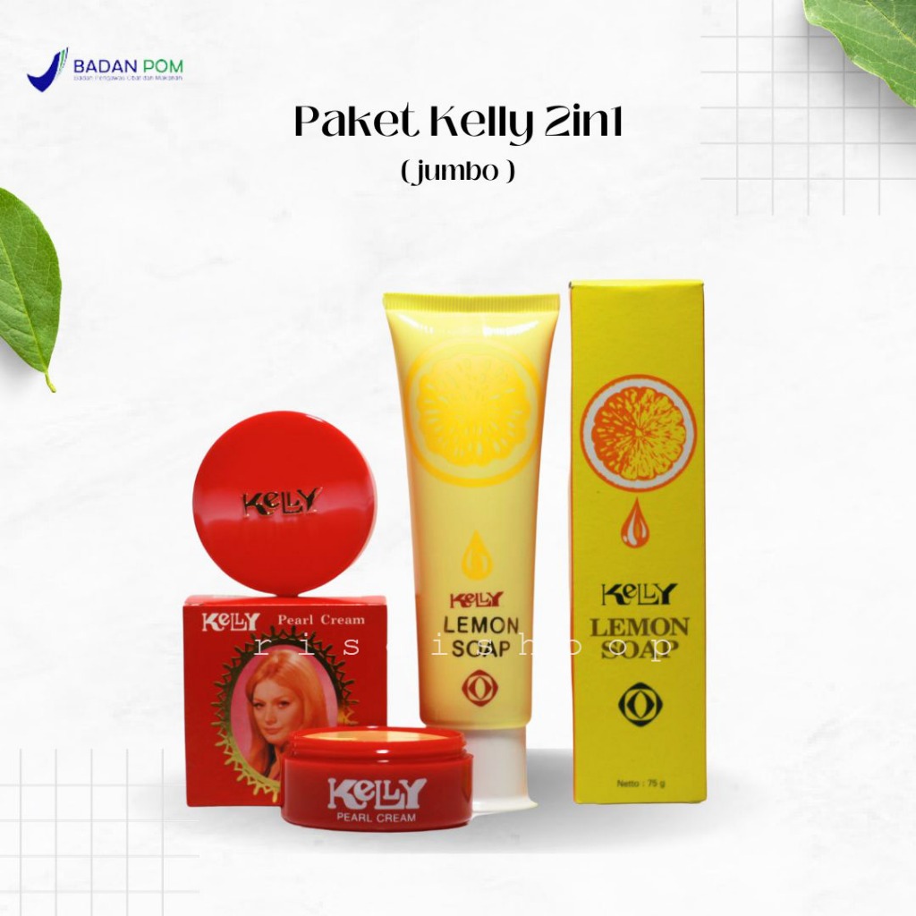 Paket Kelly 2in1 Kelly Lemon Soap + Kelly Pearl Cream / Paket Cream Kelly