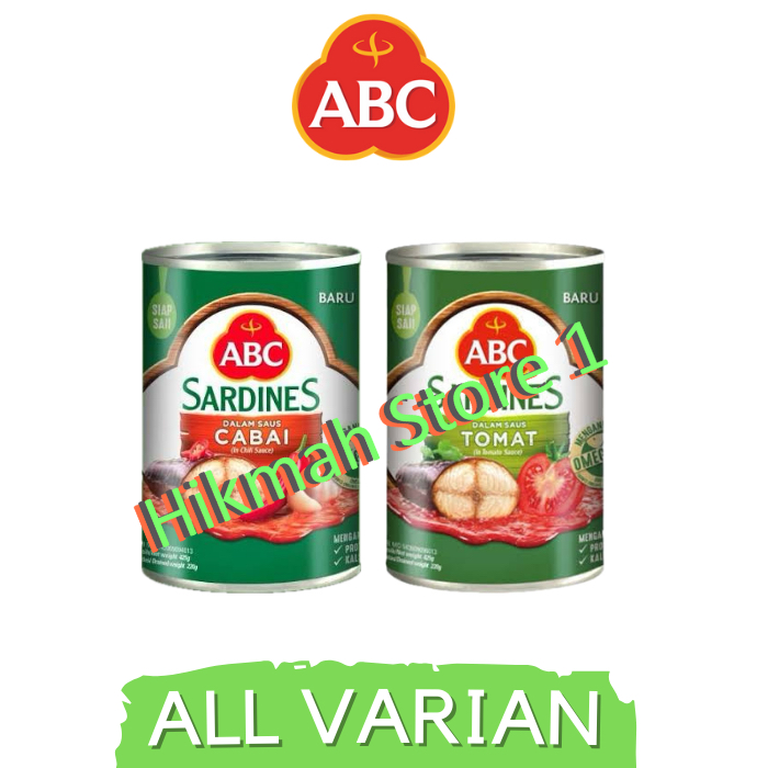 

Sarden ABC Sardines Tomat Cabai Extra Pedas 155gr