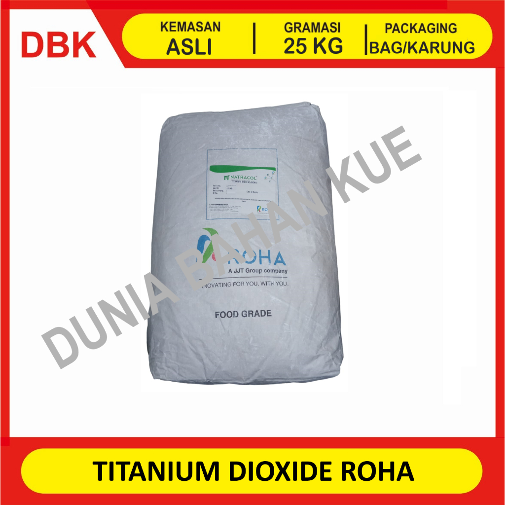 

NATRACOL TITANIUM DIOXIDE ROHA - 1 BAG 25 KG / PEWARNA MAKANAN FOOD GRADE