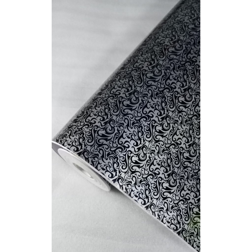 Skotlet Batik Hitam Glossy (60cm x 1m) Per Meter