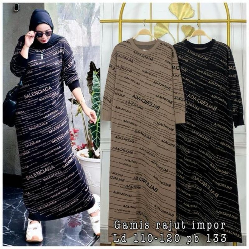 dress rajut balenciaga