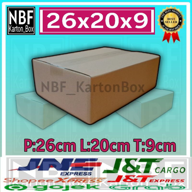 

KartonBox 26x20x9 cm,Kardus Packing Serbaguna, Pembungkus Paket dll.