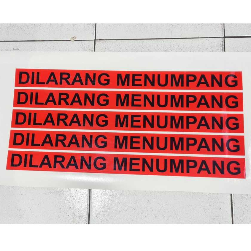 

STICKER DILARANG MENUMPANG ISI 10 / Sticker Dilarang / Stiker Murah / Cetak Stiker / Cetak Sticker Murah