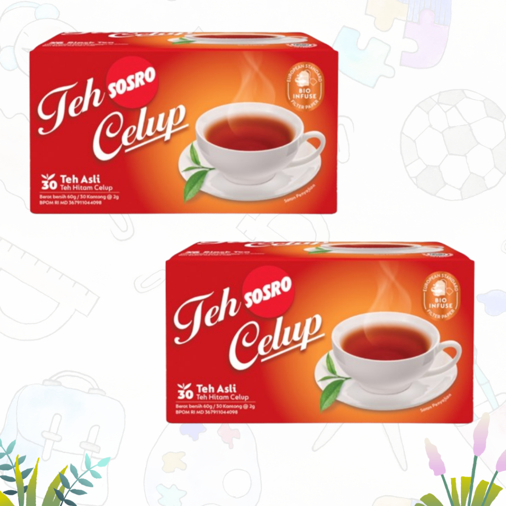 

TEH CELUP SOSRO/ TEH HITAM CELUP SOSRO (Isi 30 bags)