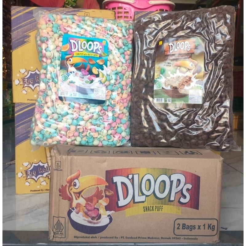 

D'LOOPS SEREAL ( CHOCO CRUNC ) KARTONAN ( isi 2kg )