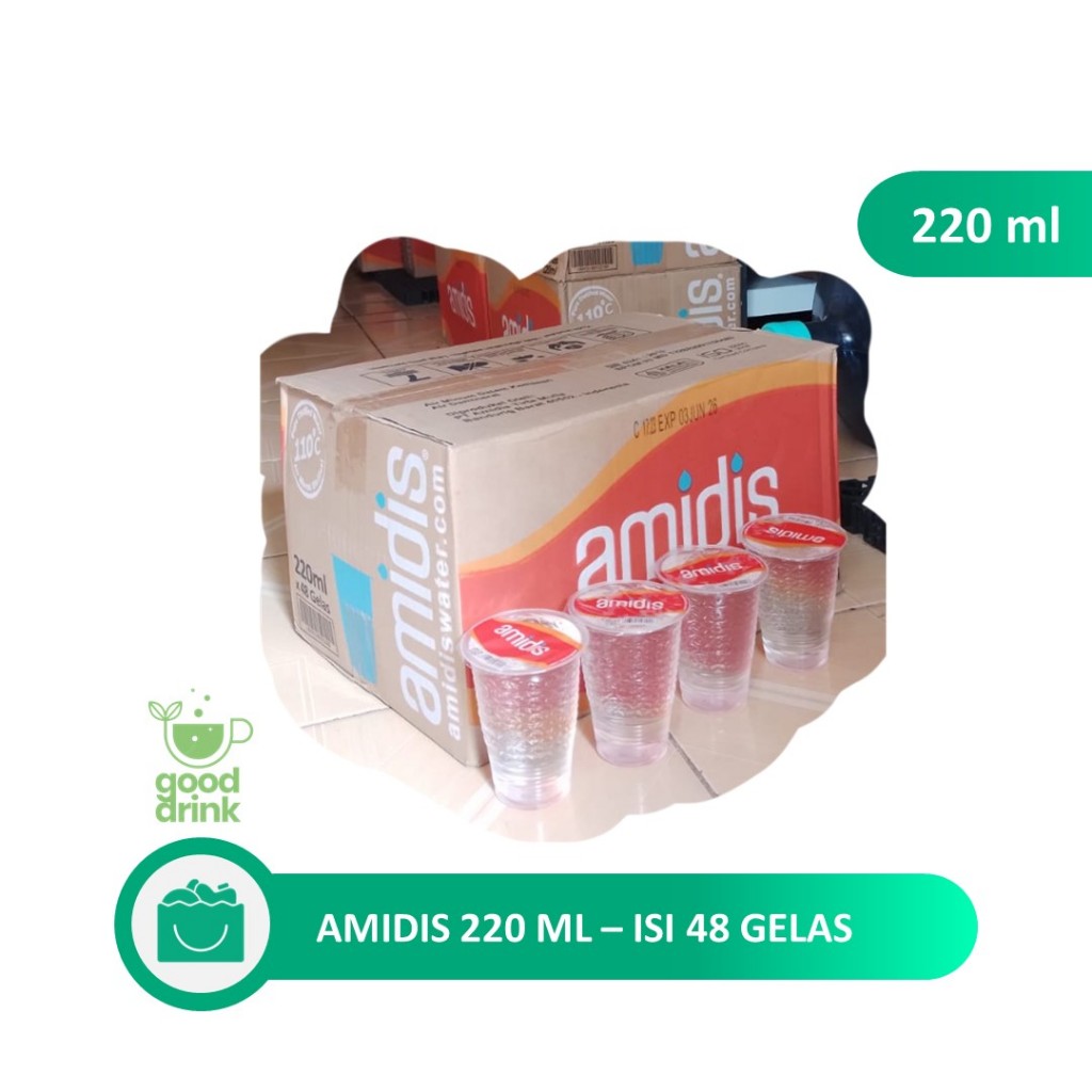 

Amidis Air Mineral 1 Dus Isi 48 Kemasan Gelas Cup 220 ml