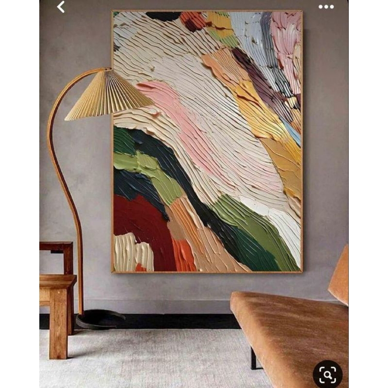Hiasan Dinding Ruang Tamu Lukisan abstrak mewah HANDMADE Art Classic Modern Aesthetic