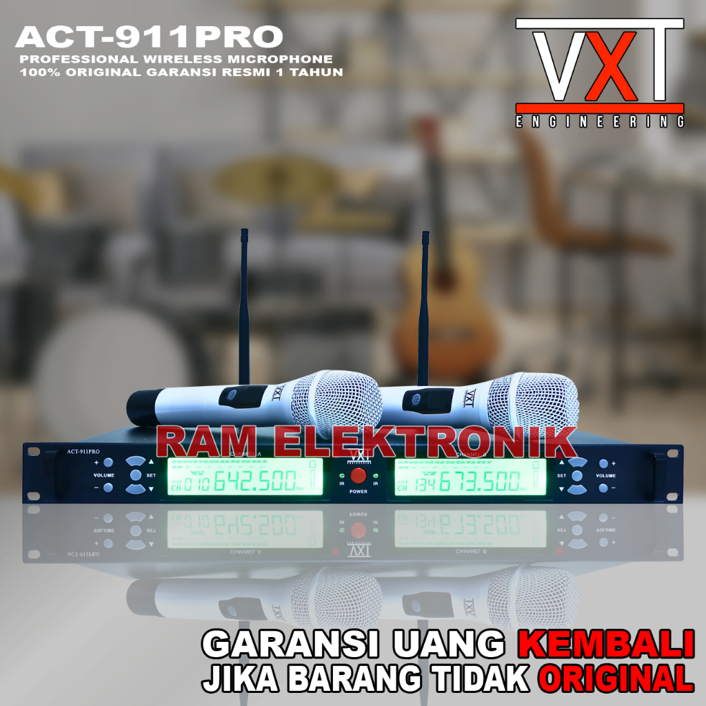 Microphone Mic Wireless VXT ACT911PRO | ACT 911 PRO | ACT911 PRO 2 Handle Original