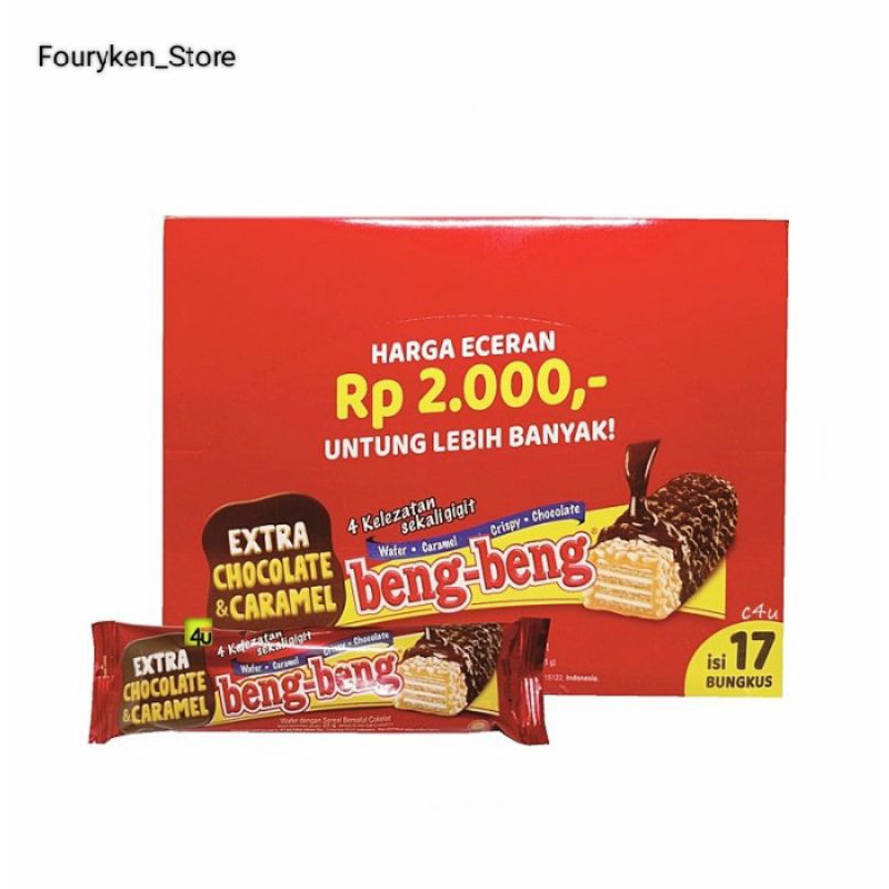 

Beng-Beng Wafer Caramel Crispy Chocolate 1 Box isi 17 pcs