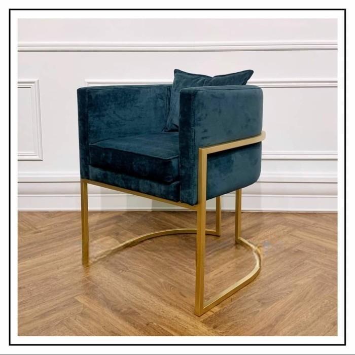 Kursi Sofa Single | Bench Sofa Besi | Kursi Minimalis Sofa Besi Gold