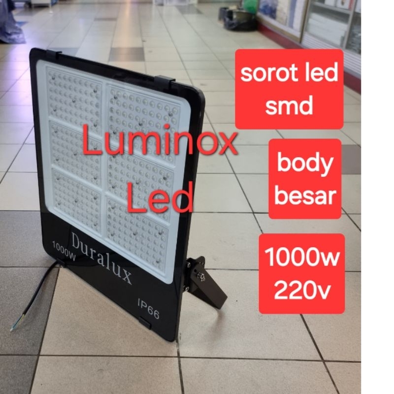 lampu tembak led duralux 1000w 1000watt / sorot smd 1000w - floodlight led 1000watt outdoor 220volt