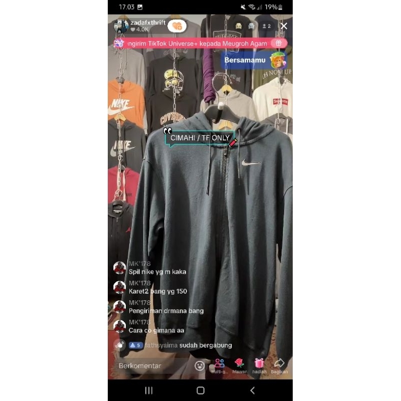 hoodie zipper nike small logo