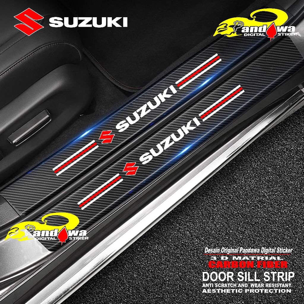 stiker carbon fiber stiker pengaman mobil Suzuki Sticker pelindung mobil Suzuki sepaket