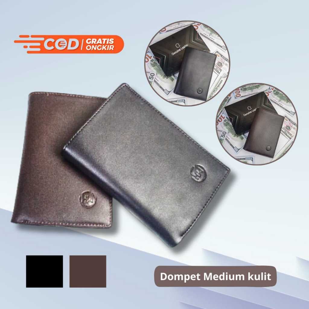 Dompet HW Pria Model Berdiri 100% Kulit Asli // Dompet Pria Kulit Asli // Dompet Kulit