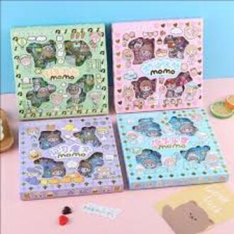 

1 Set Box Sticker Momo Premium Karakter Lucu + Roll Stiker Super Cute