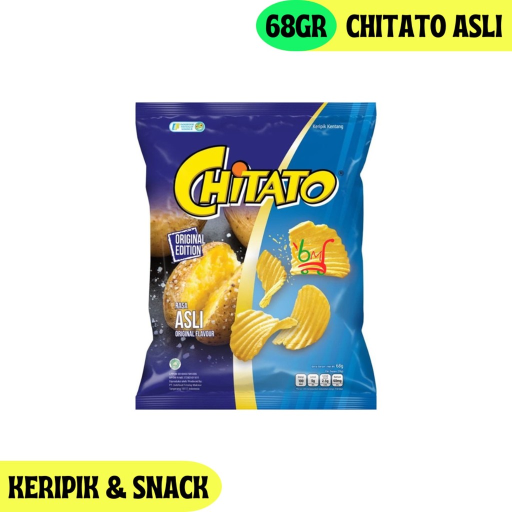 

Chitato Asli Rasa Asin Keripik Kentang Garing dan Lezat