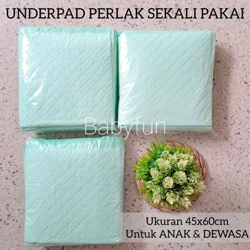 UNDERPAD 45x60 UNTUK BAYI ANAK DEWASA LANSIA PERLAK SEKALI PAKAI PERLAK MEDIS